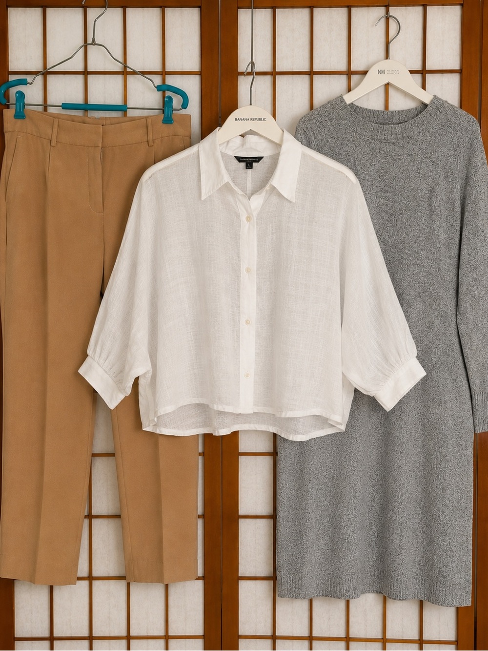 Workwear Capsule Bundle | J.Crew 12 + Banana Republic L + NM Knit Dress L
